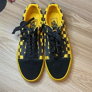 Unisex Vans yellow and black checkered
